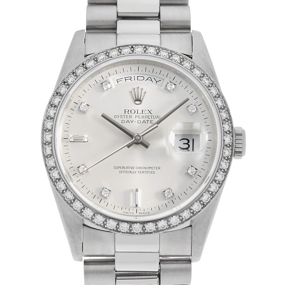 mens Diamond second Bezel 18346A Date ROLEX Number Day E Silver hand - VintageWatches.PK mens Diamond second Bezel 18346A Date ROLEX Number Day E Silver hand - vintagewatches.pk
