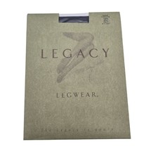 Legacy Opaque Control Top Black Tights Size E Nylon/Spandex Made In USA