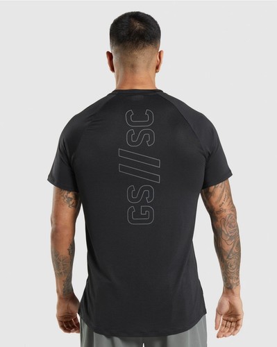 Camiseta negra Gymshark X Steve Cook A2A4A talla grande - Imagen 2 de 6
