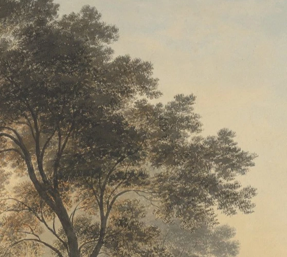 Pintura de paisaje - Papel pintado de arte clásico europeo, mural, tapiz Foto 4 de 4