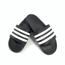 Adidas Logo Comfort Foam Slides 6 Mens 39 UK 8-8.5 Womens Unisex Black White