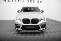 Front Ansatz FüR V.1 BMW X4 M F98 Schwarz Hochglanz Spoilerschwert Ansatz