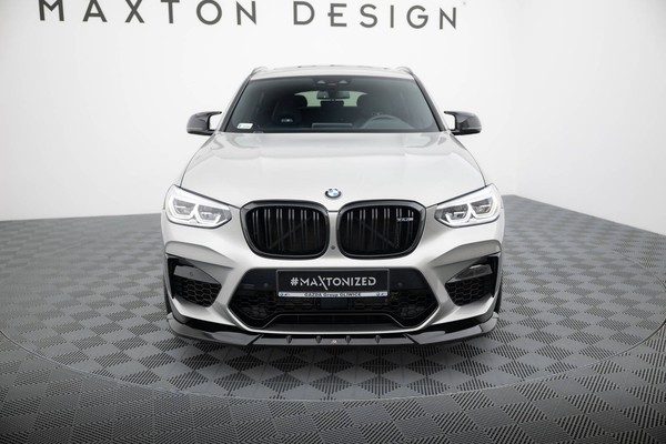 Front Ansatz FüR V.1 BMW X4 M F98 Schwarz Hochglanz Spoilerschwert Ansatz-image