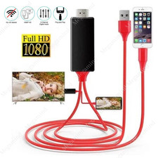 1080P Phone to HDMI HDTV AV TV Adapter Digital Cable For iPhone 14/13/11/XR/iPad