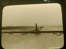 Magic Lantern Slide Port Siad Egypt Egyptian  Antique Photography  C1900 S16