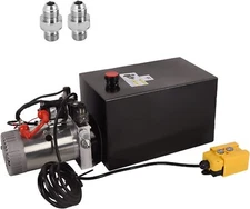 Hydraulic Pump 15 Quart 3.9 Gallon Single Acting Metal Reservoir Dump Trailer