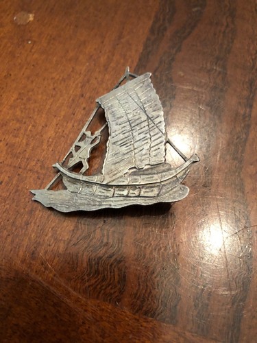 Prendedor de velero vintage hecho en Perú de plata de ley - Imagen 4 de 4