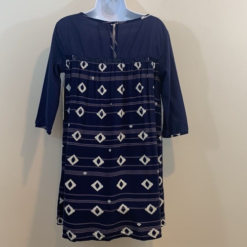 ROXY Dakota Mini Dress NEW Size XS Blue Geometric Design - Picture 7 of 10