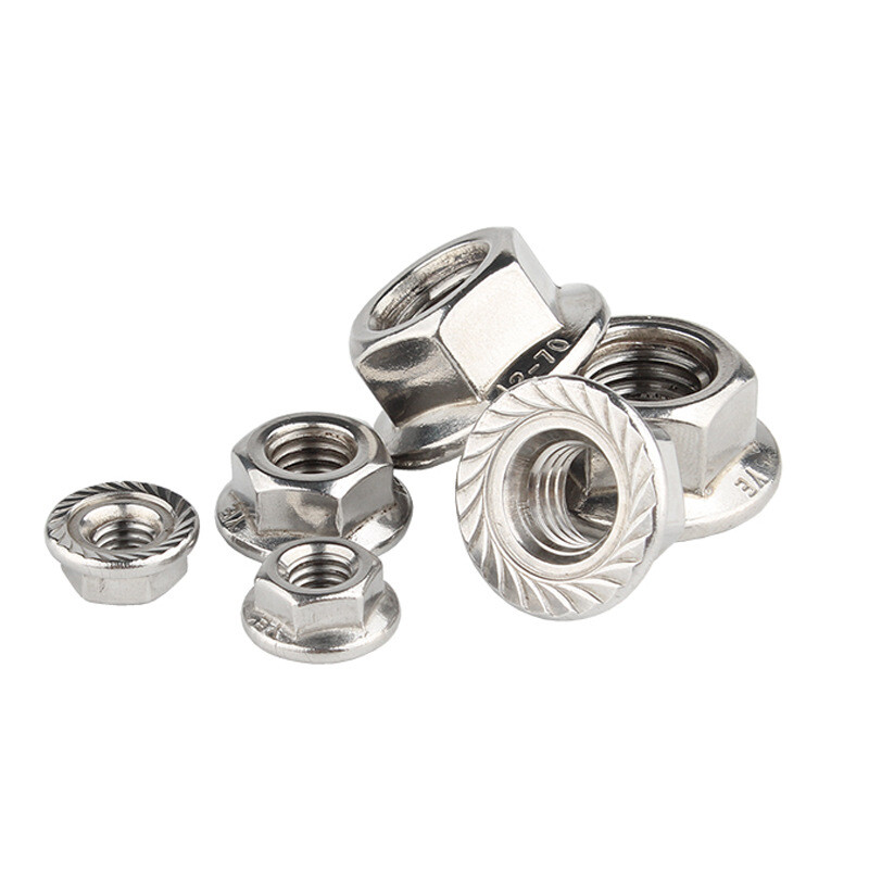 3/8-16 304 Stainless Steel Flange Nuts Serrated Base Lock Anti Vibration  20Pcs | eBay