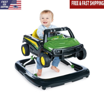 4-in-1 Baby Walker Removable Steering Wheel Foldable High Seat Back Outdoor Home