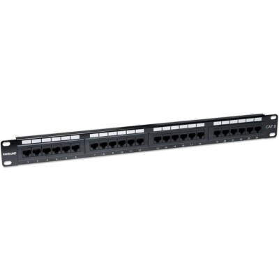 Intellinet 24-Port 1U Cat-6 Network Patch Panel Rack-Mount