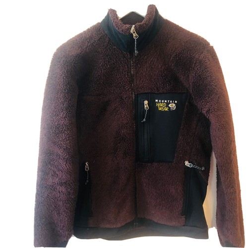 Fuzzy Jacket Full zip maroon mens size 
