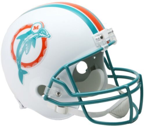 Miami Dolphins Football Display Case With Mirror Back - Classic Logo Case