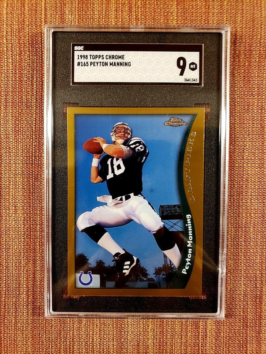 1998 Topps Chrome #165 Peyton Manning Colts Rookie Football Card 