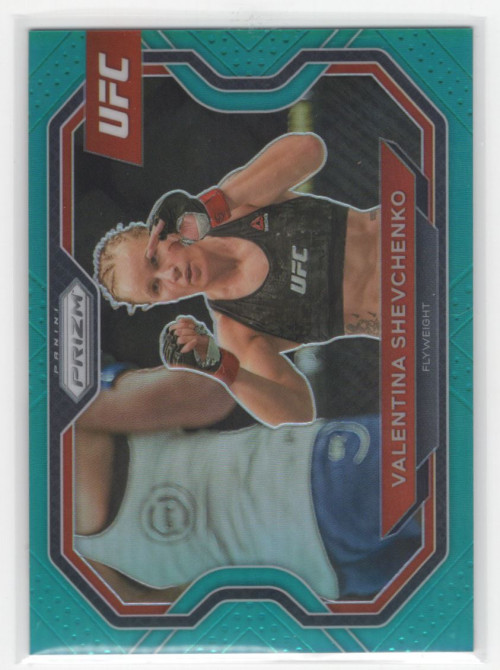 2021 Panini Prizm UFC Prizms Teal #139 Valentina Shevchenko /49 - NM-MT