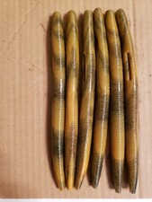 7" Stick Senko Style Craw Orange Swirl 25 pack Bulk Bass Plastic Worm