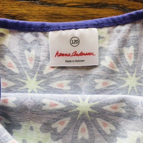 Hanna Andersson 120 Girls 6/7 Cotton Sun Dress Floral Purple Green Sleeveless - Picture 3 of 5