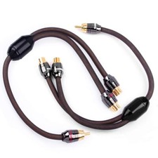 1ft 1 Male To 2 Female Rca Y Adapter Splitter Connector 2 Pack 1 Male To 2 Fe