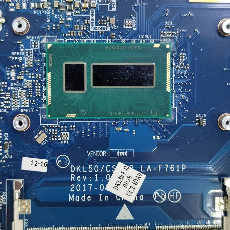 FOR HP 15-BS LA-F761P Laptop i3-5005U Motherboard L06174-601 L04450-601 Tested 2