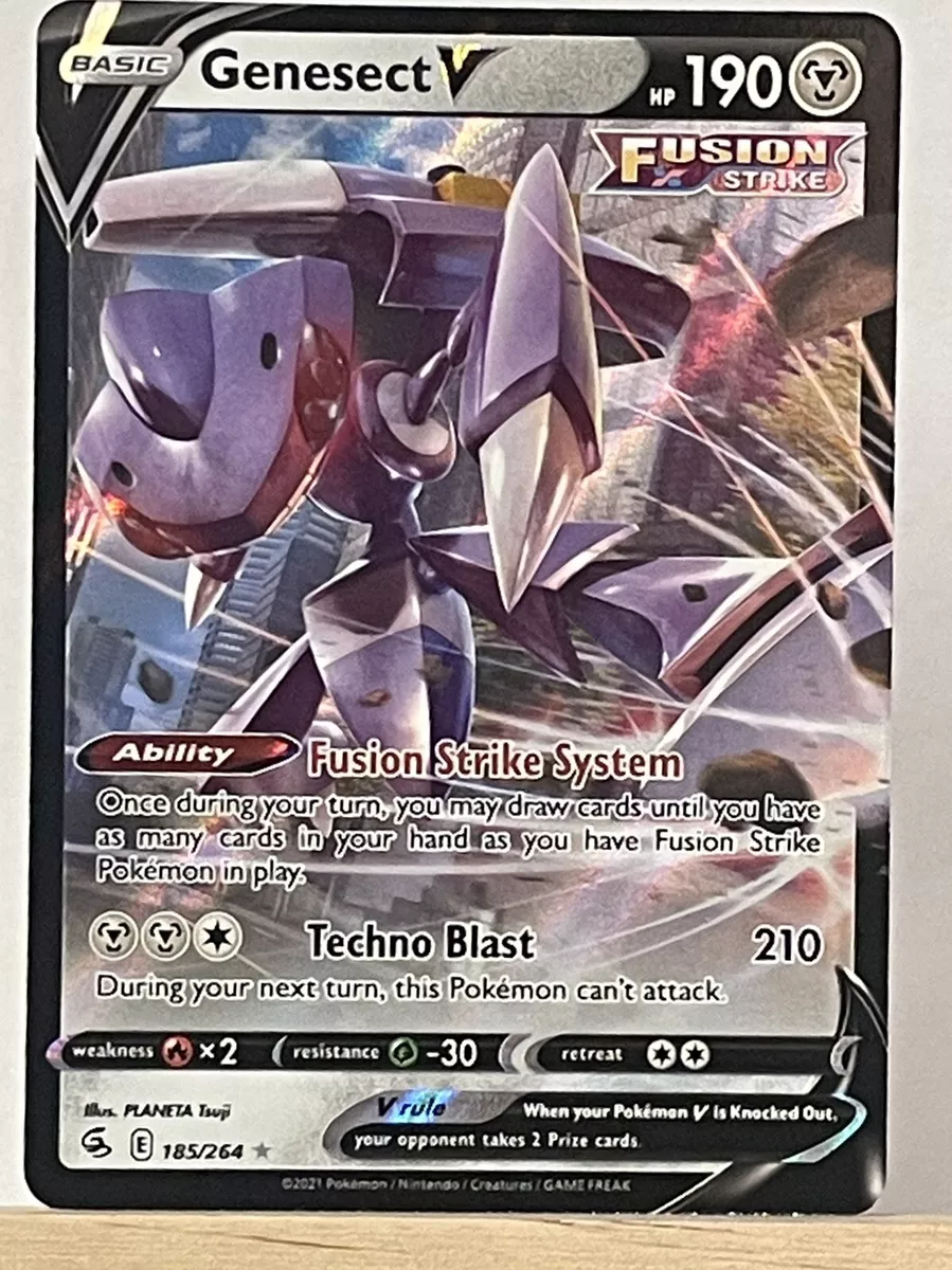 Genesect V 185/264 Fusion Strike Ultra Rare Holo Pokemon Card NM-M