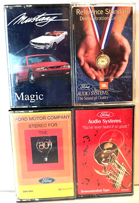 Lot of 4 Ford Audio System Cassettes-2 rock, 1 Jazz & 1 Country/Classical-tested