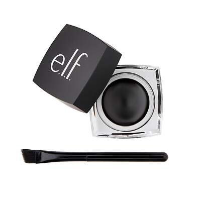 e.l.f. Cream Eyeliner, Water-Resistant Smudge-Proof, Black, 0.17 Oz ELF - NEW