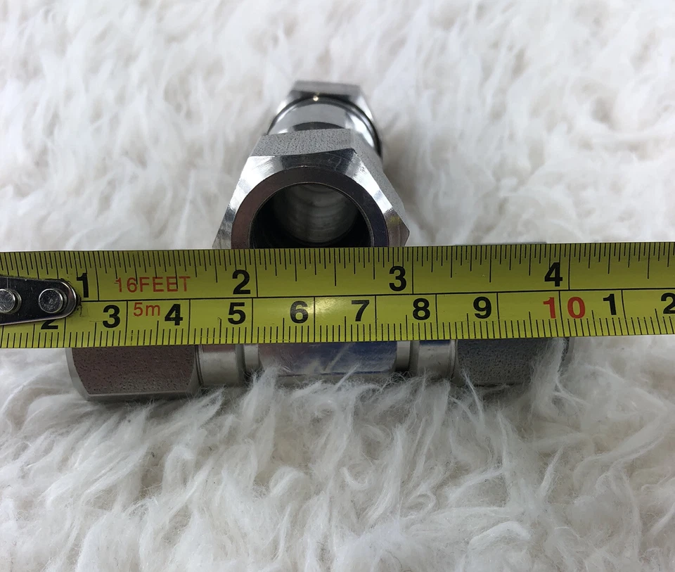 Lot Of 4 Stainless Steel (Swagelok?) Tube Fitting, Union 3/4" Tube OD Instrument - Image 3 of 4