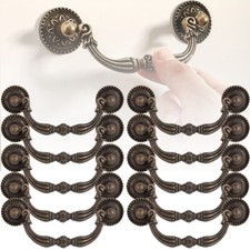 1-100Pack Drop Bail Dresser Pull Handle Drawer Pulls Knobs Rustic Antique Bronze