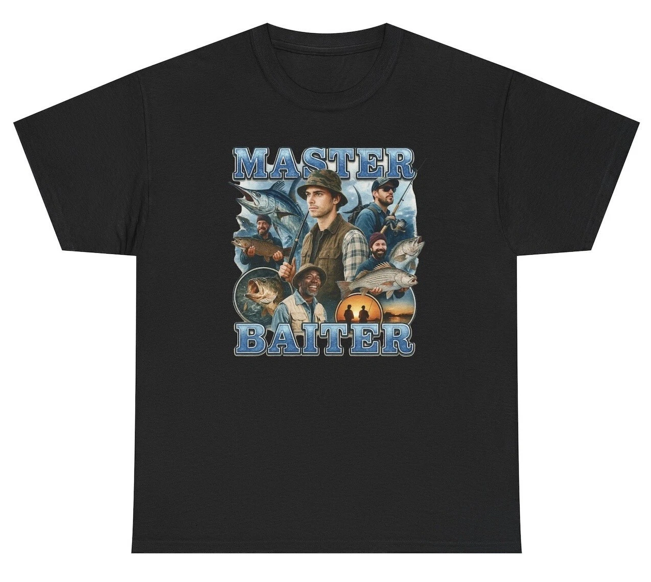Master Baiter T Shirt Inappropriate Fishing Fisherman Fish Gag Adult Humor Tee
