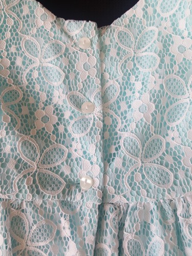 Goodlad Lt Blue/White Lacy Dress with Matching Leggings 2 Pieces Girl's Size 6 - Picture 8 of 8