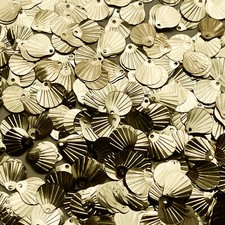 10mm Shell Sequins Light Gold Shiny Metallic Made in USA