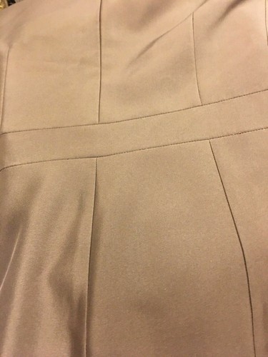 Kate Hill Tan Woman Jacket Size 12 Two Buttons 100% Silk A008ss - Picture 6 of 6