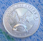 1/2 oz. GOD BLESS AMERIQA - Type II PUNISHER 30mm rounds .999 fine silver