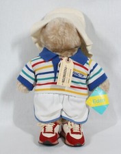 RARE VINTAGE EDEN TOYS PADDINGTON BEAR 1985 FOOTBALL OUTFIT 14" TEDDY BEAR