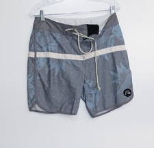 Quiksilver Mens Gray Blue Floral Boardshorts W/ Drawstring  Back Pocket Size 29
