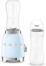 Smeg PBF01PBUK Retro 50’s Personal Blender, 2x BottlesGo, 2 Speedin Pastel Blue
