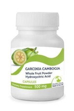 Garcinia Cambogia Whole Fruit Powder 500mg 180 Capsules British Quality