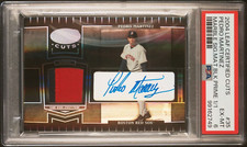2004 LEAF CERTIFIED CUTS #1/1 MARBLE BLACK PATCH AUTO #35 PEDRO MARTINEZ PSA 6