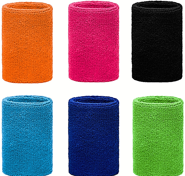 Sporty Wristband 12 cm Extrabreites Armschweißband aus Frottee MB044 16 Farben