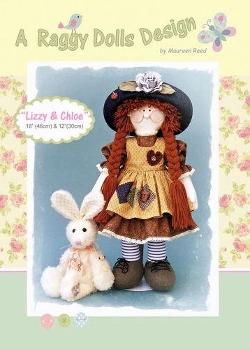 LIZZY & CHLOE - Sewing Craft PATTERN - Cloth Rag Doll Rabbit Bunny Bunnies