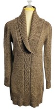 Old Navy Women Sweater Dress Wool Blended Size M Brown 