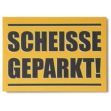 Scheiße geparkt! Block für Windschutzscheib...