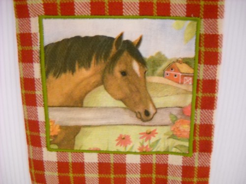 Kay Dee Designs Horse Plaid Red & Green Tea Towels 18 x 28 Set of 2 New - Picture 4 of 8