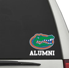 Florida Gators ALUMNI w/ Gator Head #2 Vinyl Decal UF Car Truck Sticker