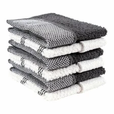 Simply Essentials Scrubber Dish Cloth 6-piece Set - Gray & White 12" L x 12" W