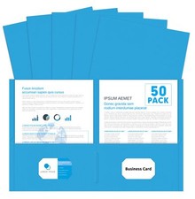 Two Pocket Folders 50 Pack 2 Pocket Folders Letter Size Paper File Folder for...