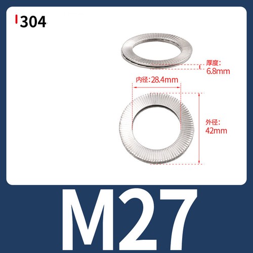 DIN25201 Lock Washers Wedge Locking Washer Type Serrated Disc Gasket M3 to M48 - Picture 60 of 111