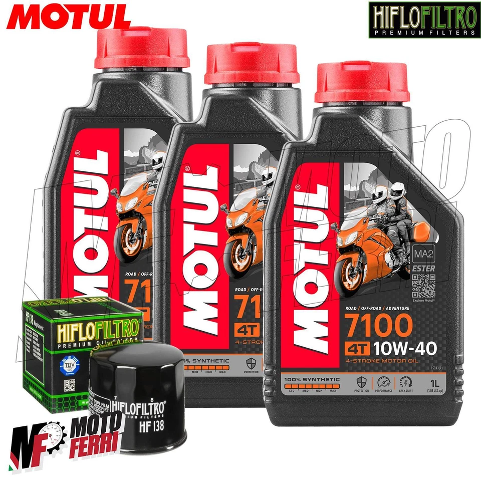 Mantenimiento Suzuki GSX-R 750 2000/2021 - 3L Motul 7100 10W40 Aceite + Filtro Foto 4 de 4