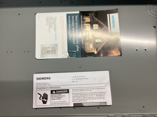 Siemens PN Series 200 A, 20-Space 40-Ckt Main Breaker Plug-On Neutral Load Ctr - Picture 6 of 17