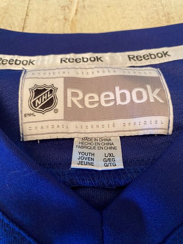 Reebok NHL Youth L/XL Jersey Blue Green Jersey - Picture 4 of 6